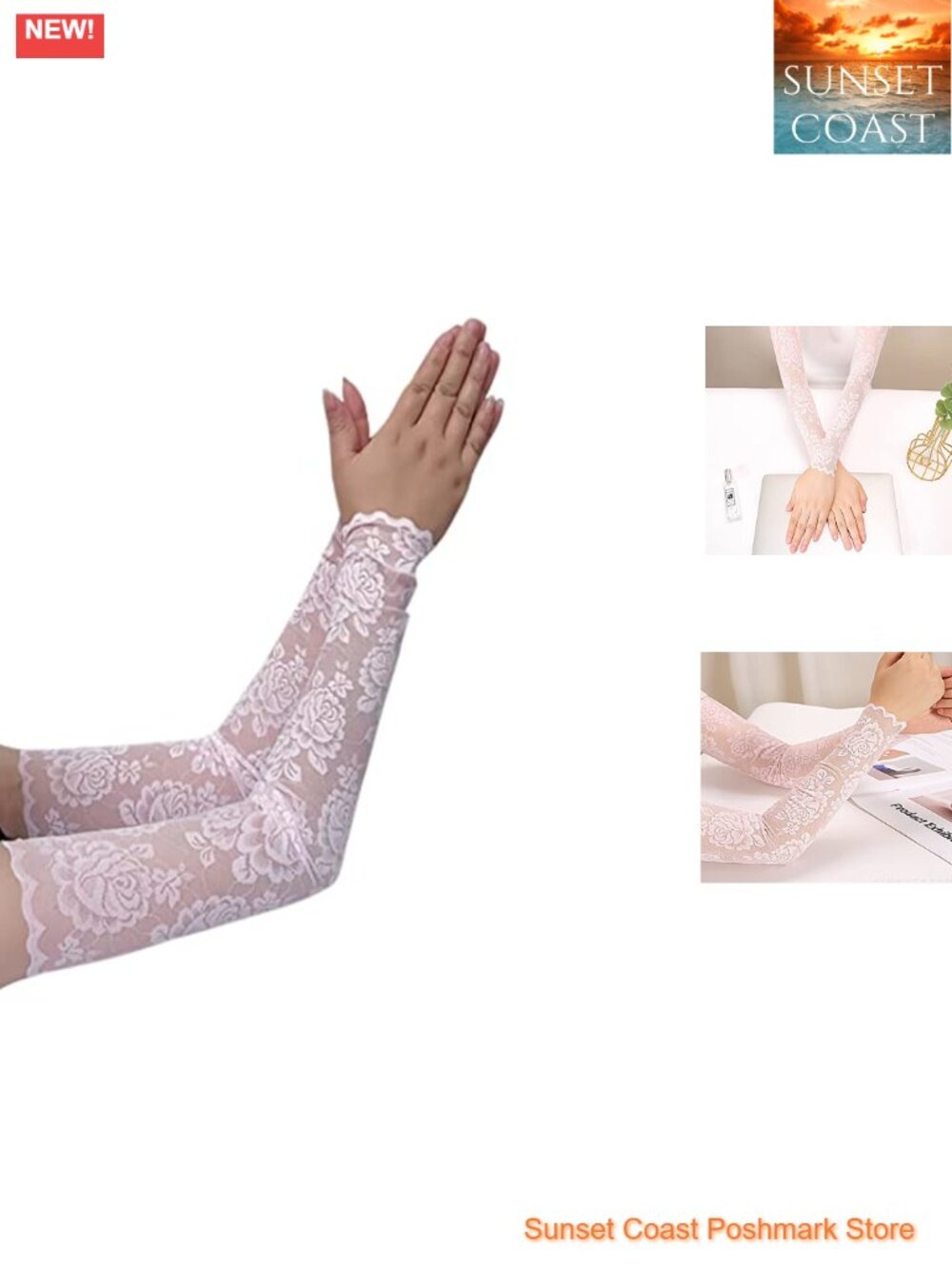 Women's Fingerless Lace Gloves for Driving Wedding Prom UV Protection